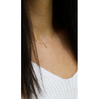 Colgante de Oro Cruz Bolitas 2