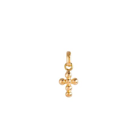 Gold Cross Ball Pendant