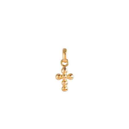 Gold Cross Ball Pendant