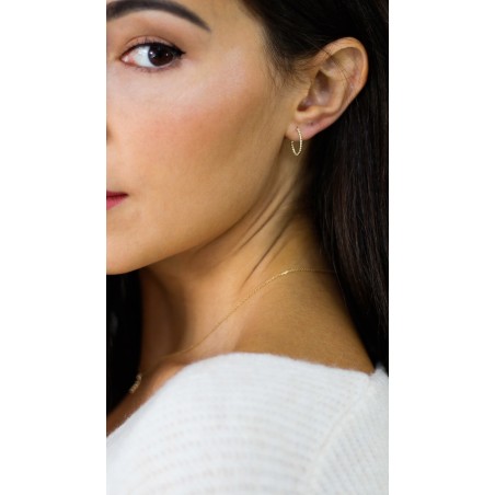 9K Gold Ball Hoop Earrings